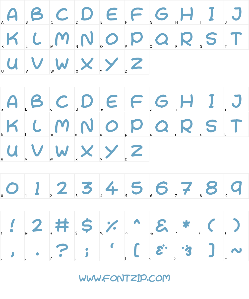 Cutesy Kisses Font Character